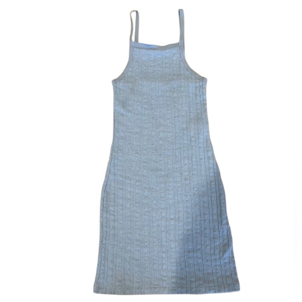 Zara blue knitted halter bodycon dress knit Size Small - Picture 13 of 14